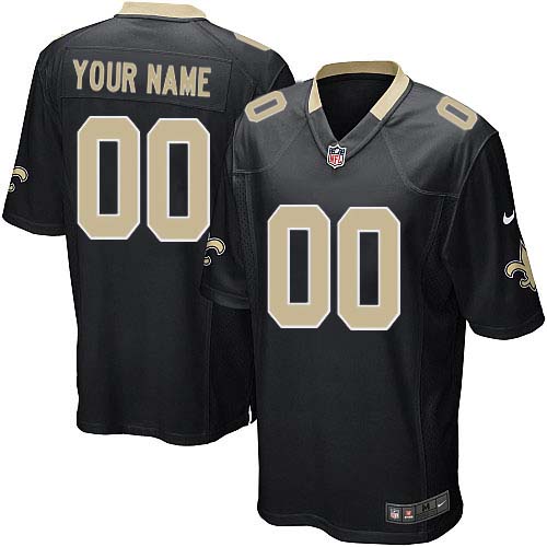 Youth Limited Nike Jersey Black Home - Customized NFL New Orleans Saints